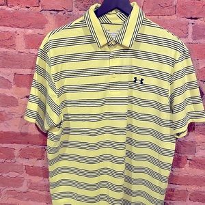 Neon Yellow Under Armour Heat Gear Polo